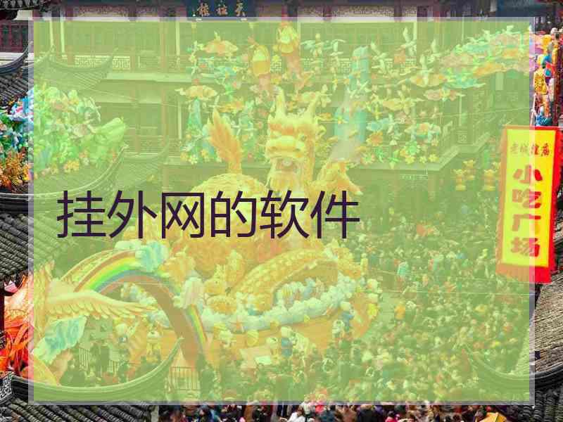 挂外网的软件