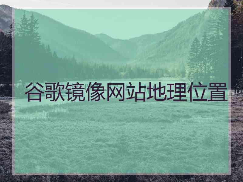 谷歌镜像网站地理位置