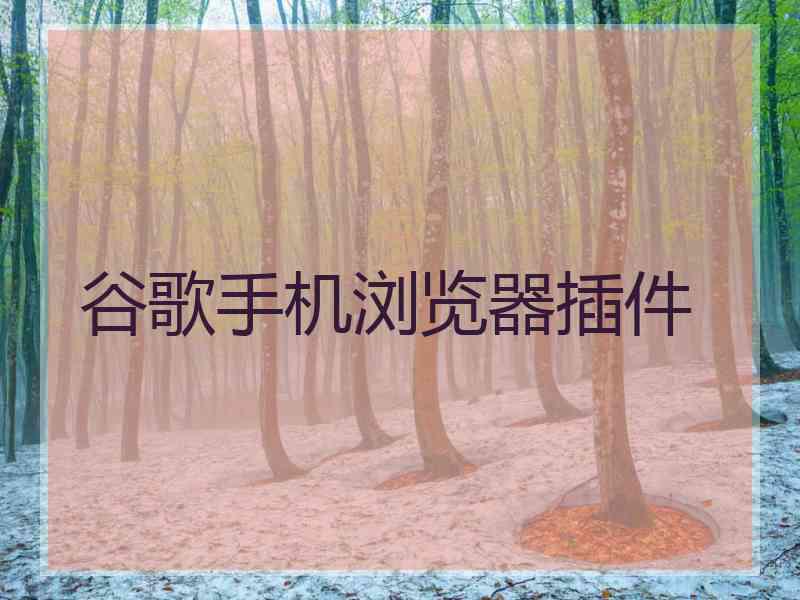 谷歌手机浏览器插件