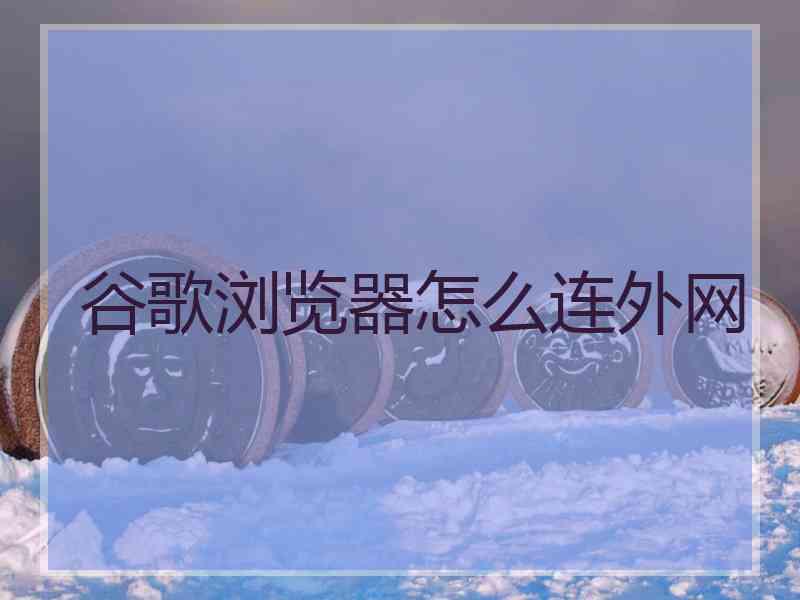 谷歌浏览器怎么连外网