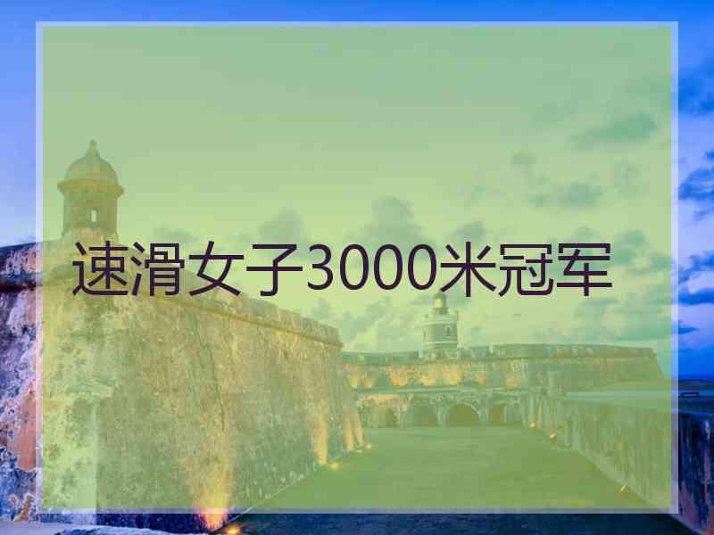 速滑女子3000米冠军