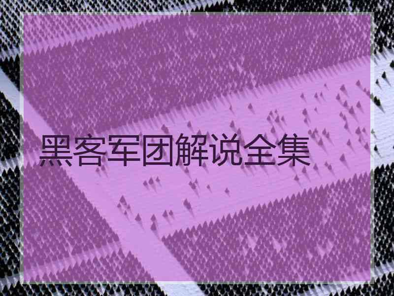 黑客军团解说全集