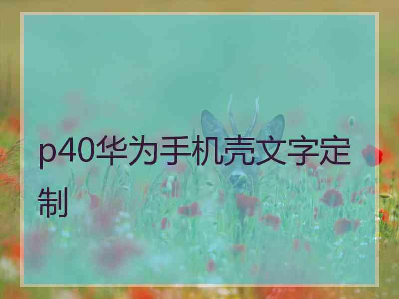 p40华为手机壳文字定制