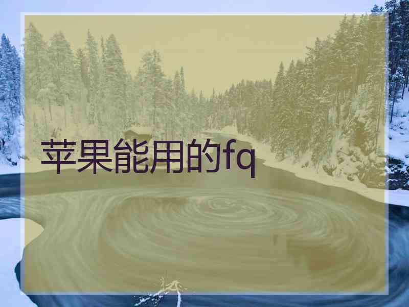苹果能用的fq
