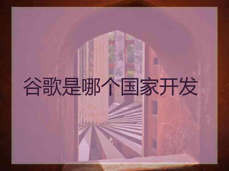 谷歌是哪个国家开发