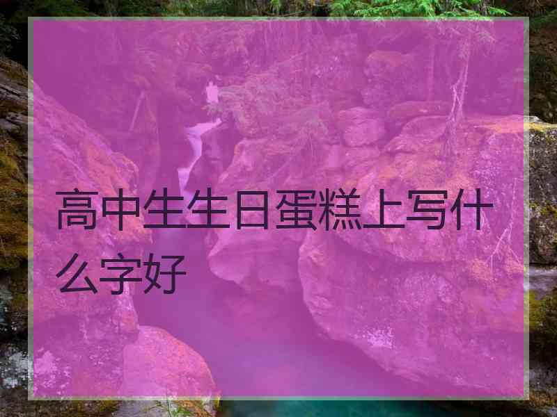 高中生生日蛋糕上写什么字好