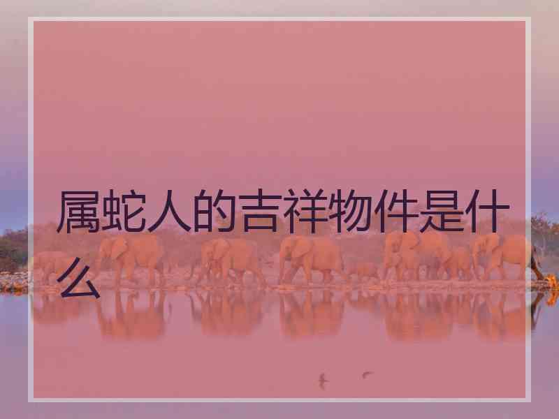 属蛇人的吉祥物件是什么