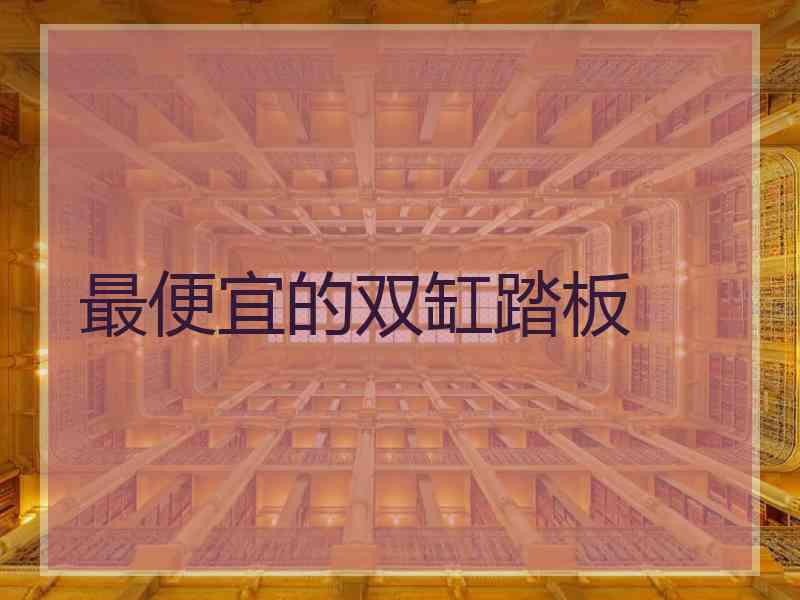 最便宜的双缸踏板