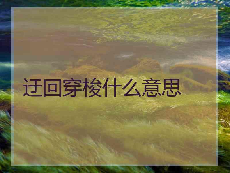 迂回穿梭什么意思