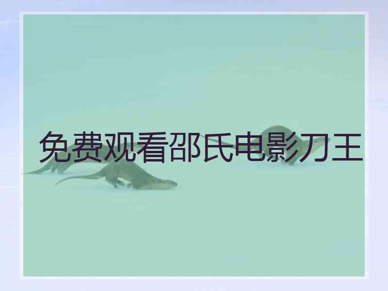 免费观看邵氏电影刀王