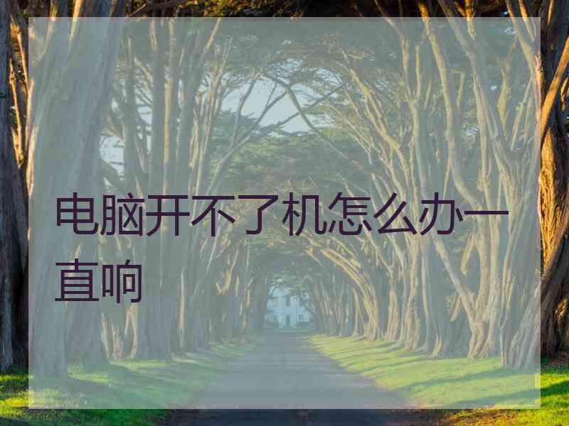 电脑开不了机怎么办一直响