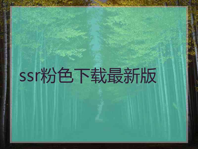 ssr粉色下载最新版