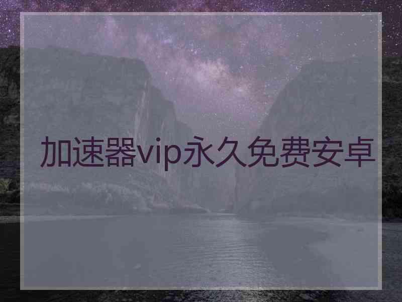加速器vip永久免费安卓