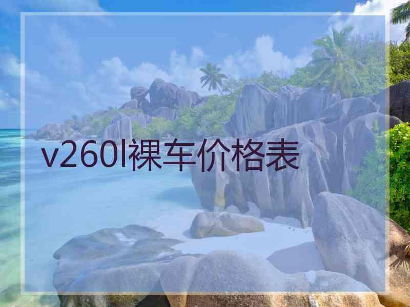 v260l裸车价格表