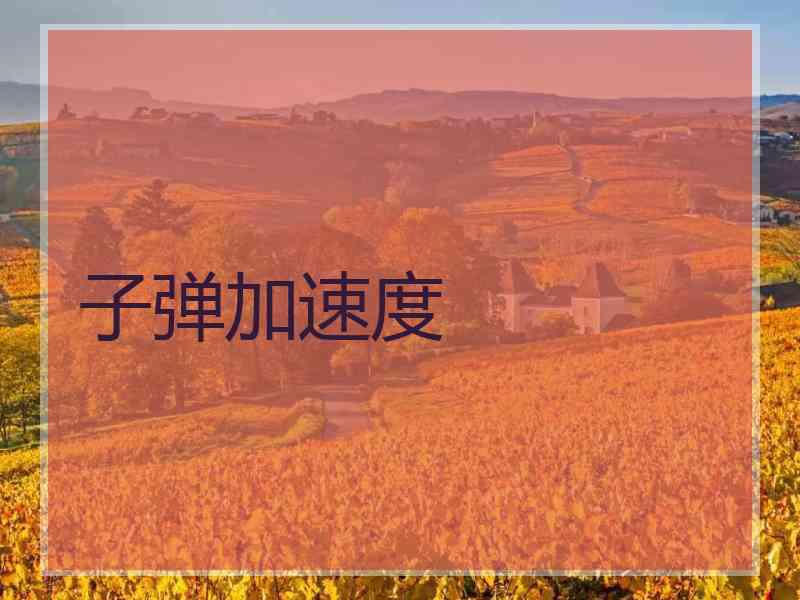 子弹加速度