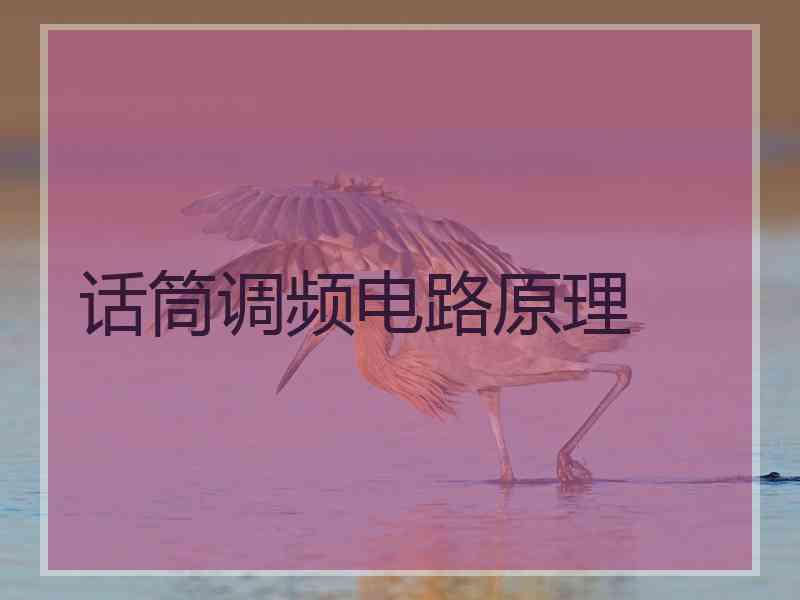 话筒调频电路原理