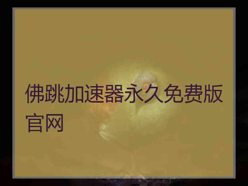 佛跳加速器永久免费版官网