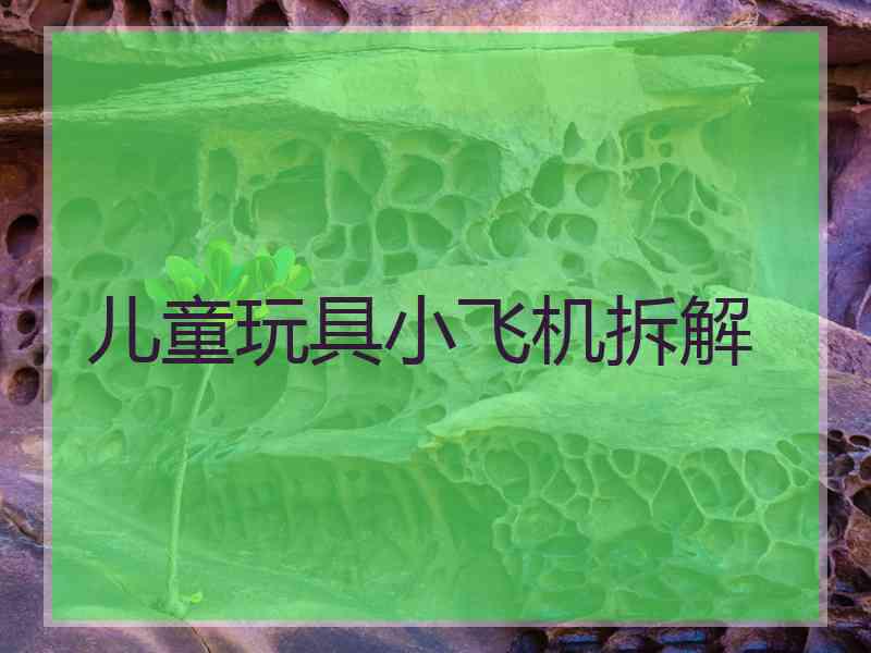 儿童玩具小飞机拆解