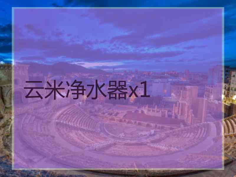 云米净水器x1