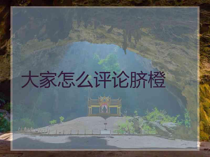 大家怎么评论脐橙