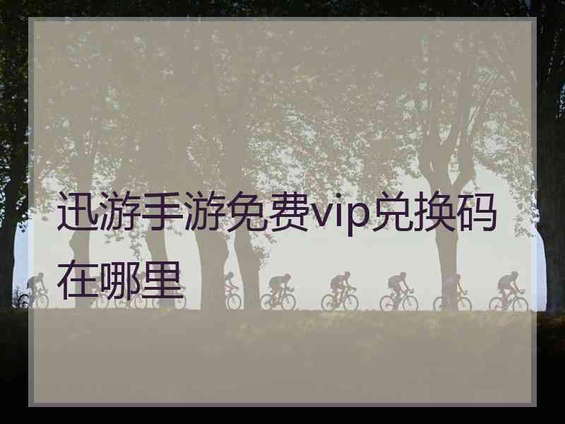 迅游手游免费vip兑换码在哪里