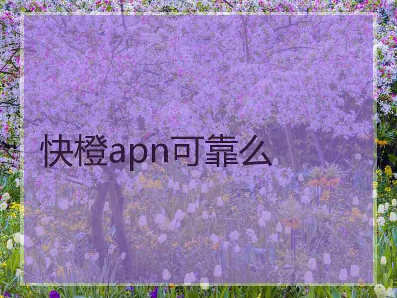 快橙apn可靠么