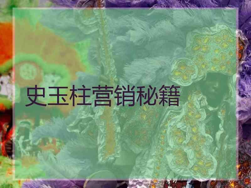 史玉柱营销秘籍
