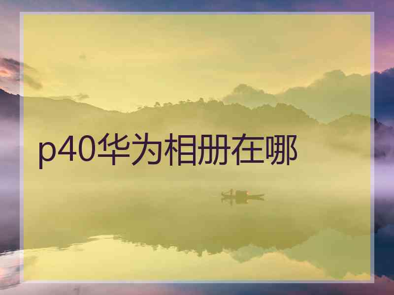 p40华为相册在哪