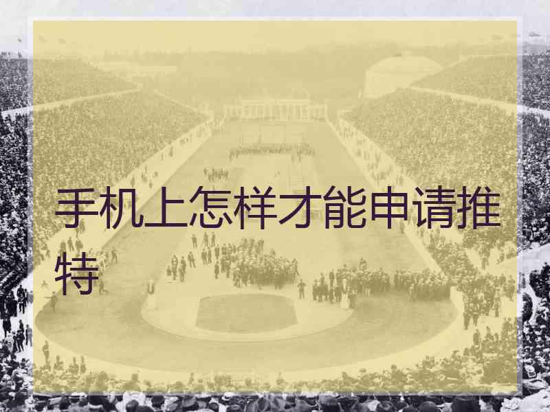 手机上怎样才能申请推特