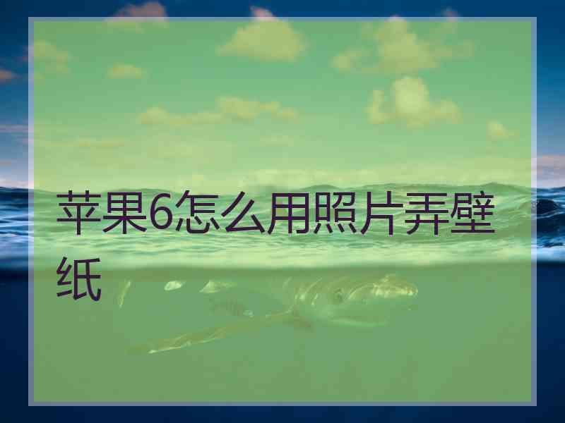 苹果6怎么用照片弄壁纸