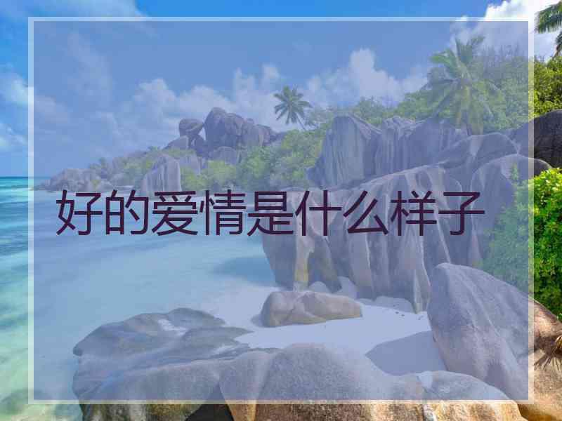 好的爱情是什么样子