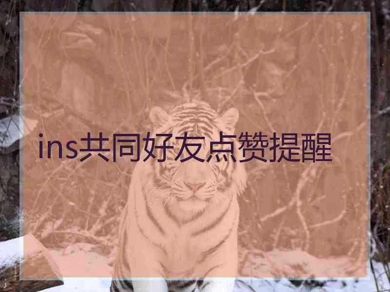 ins共同好友点赞提醒