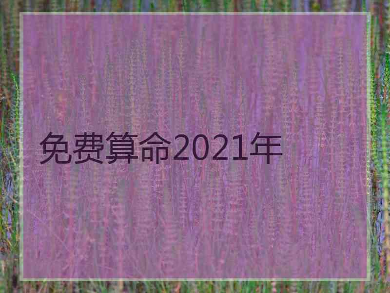 免费算命2021年