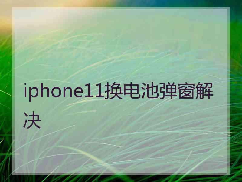 iphone11换电池弹窗解决