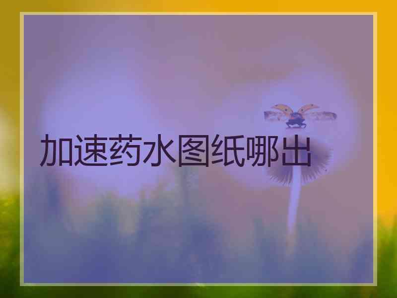 加速药水图纸哪出