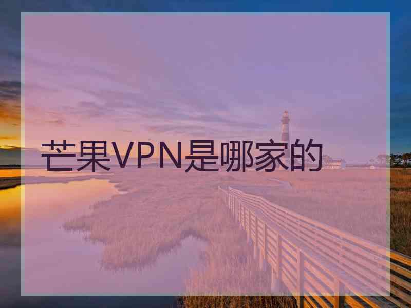 芒果VPN是哪家的