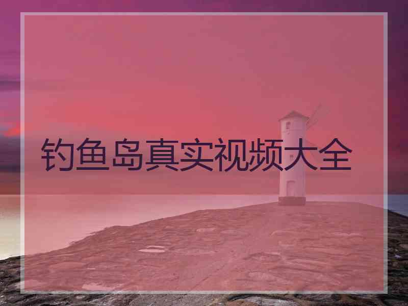 钓鱼岛真实视频大全