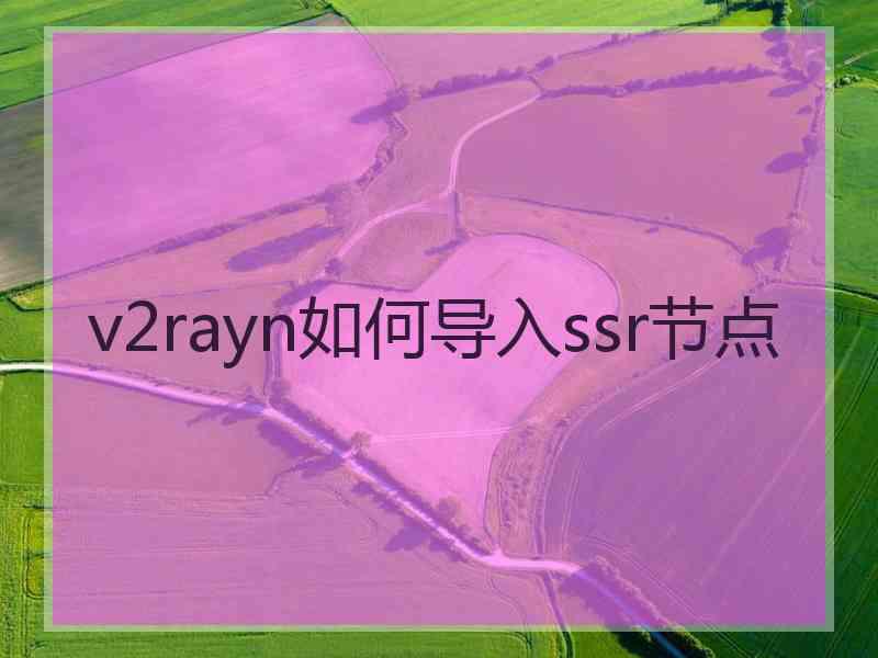v2rayn如何导入ssr节点