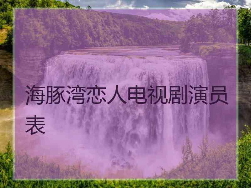 海豚湾恋人电视剧演员表