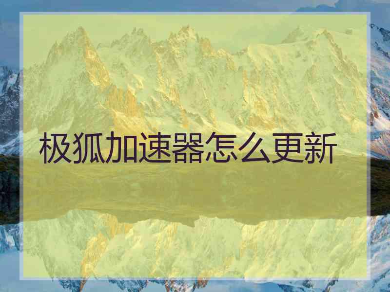 极狐加速器怎么更新