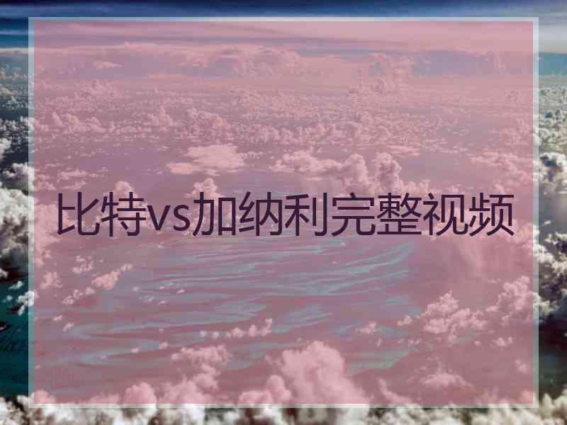 比特vs加纳利完整视频