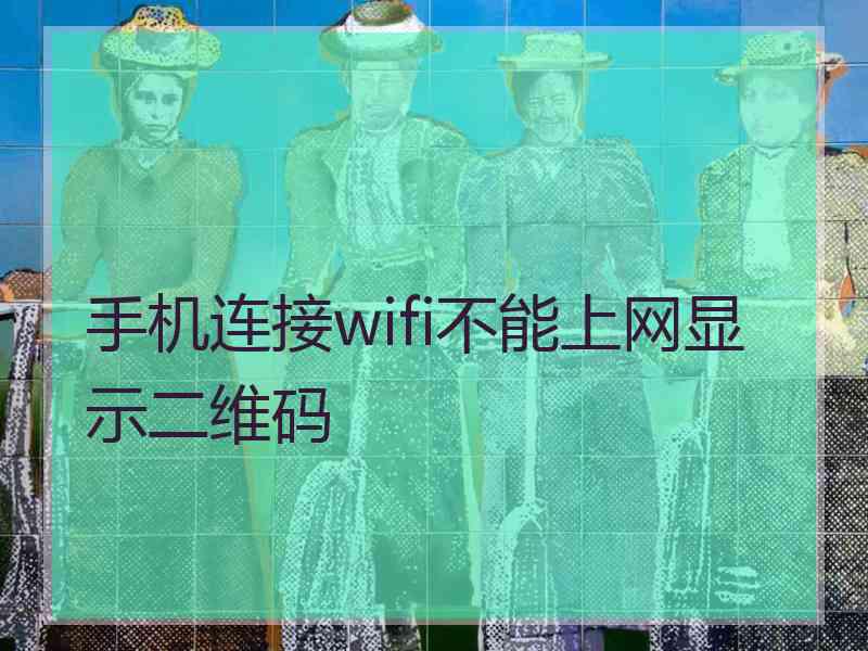 手机连接wifi不能上网显示二维码