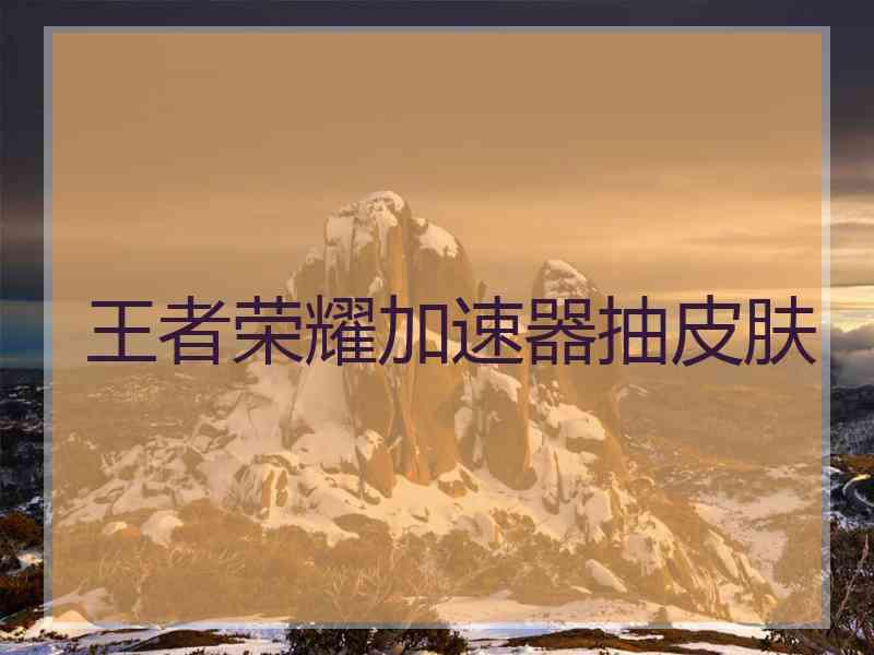 王者荣耀加速器抽皮肤