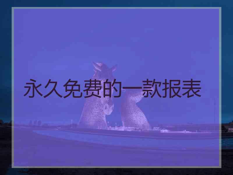 永久免费的一款报表