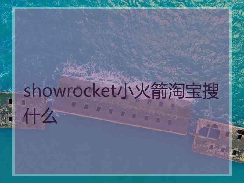 showrocket小火箭淘宝搜什么