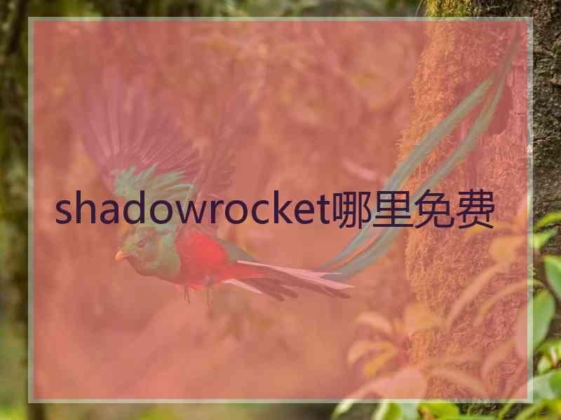 shadowrocket哪里免费