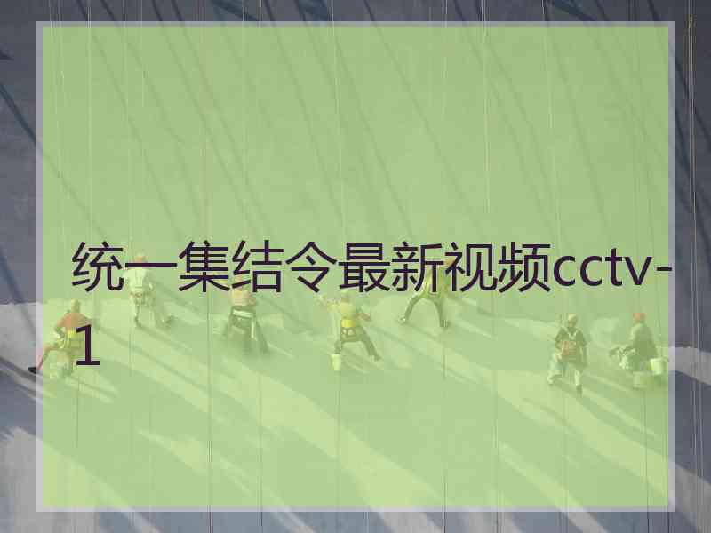 统一集结令最新视频cctv-1