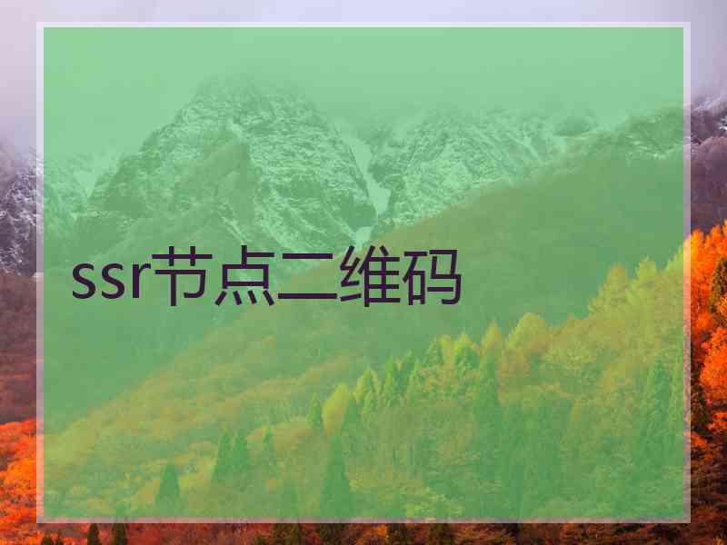 ssr节点二维码
