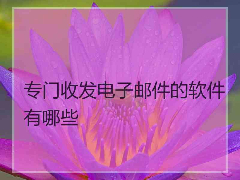 专门收发电子邮件的软件有哪些