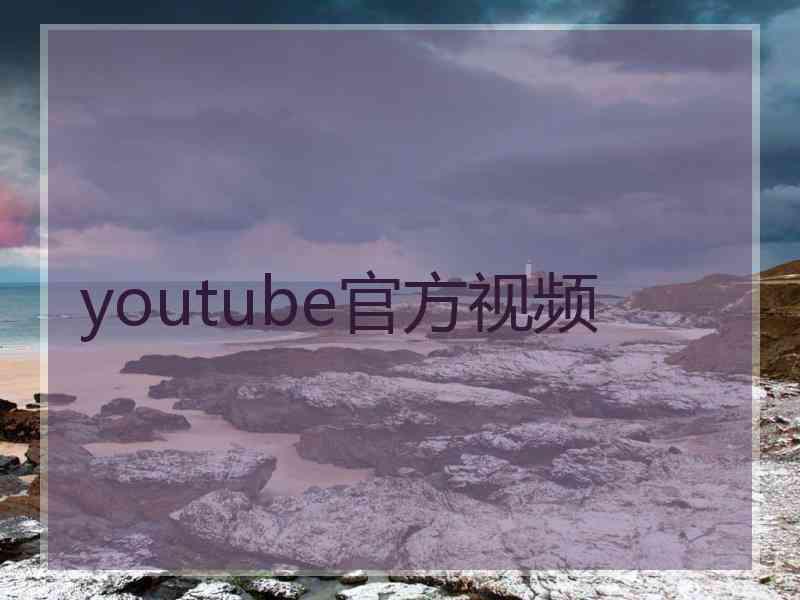youtube官方视频